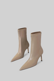Ankle stiletto boots - Beige