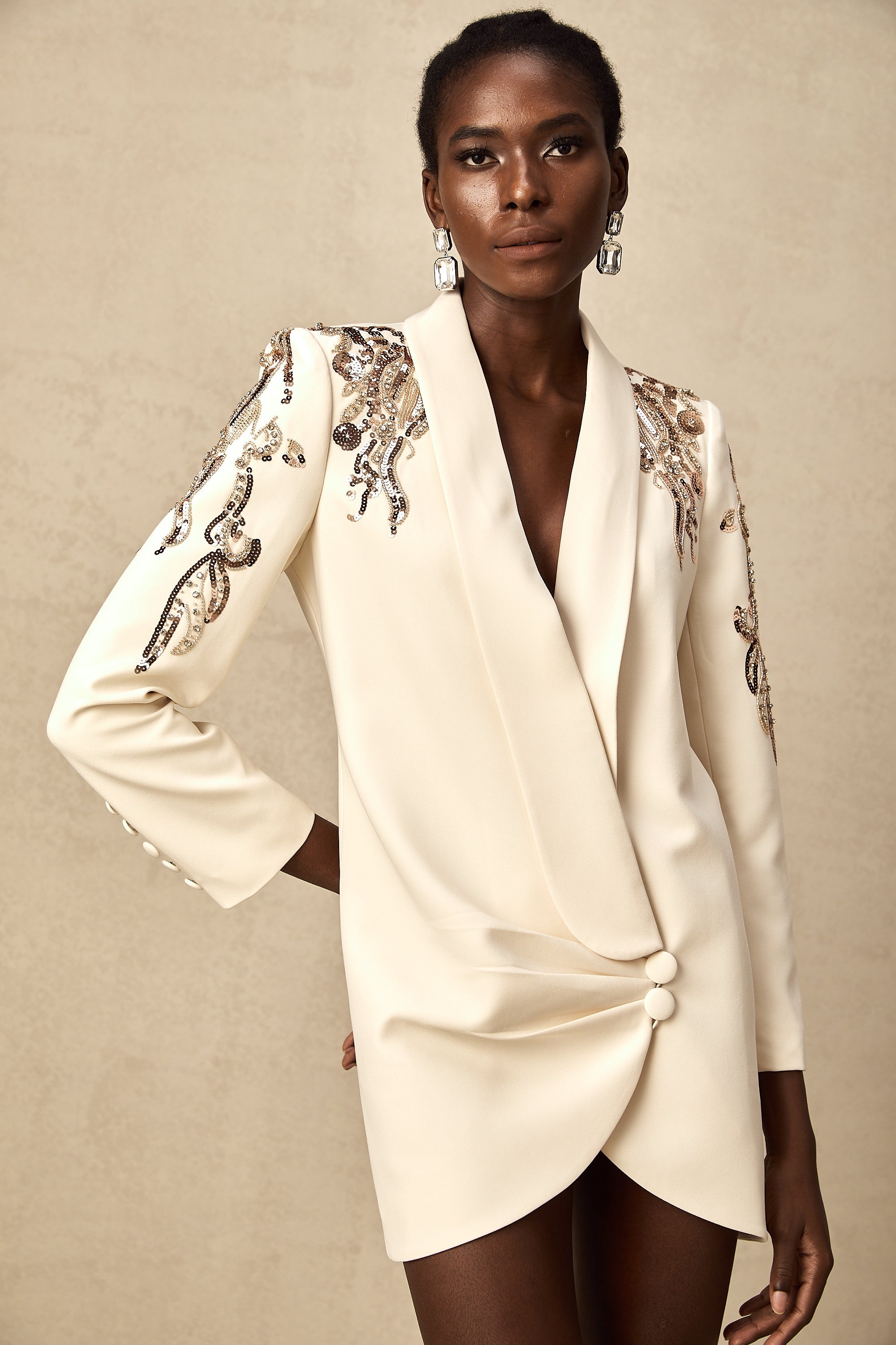 Éléna Blazer Dress – Ivoire