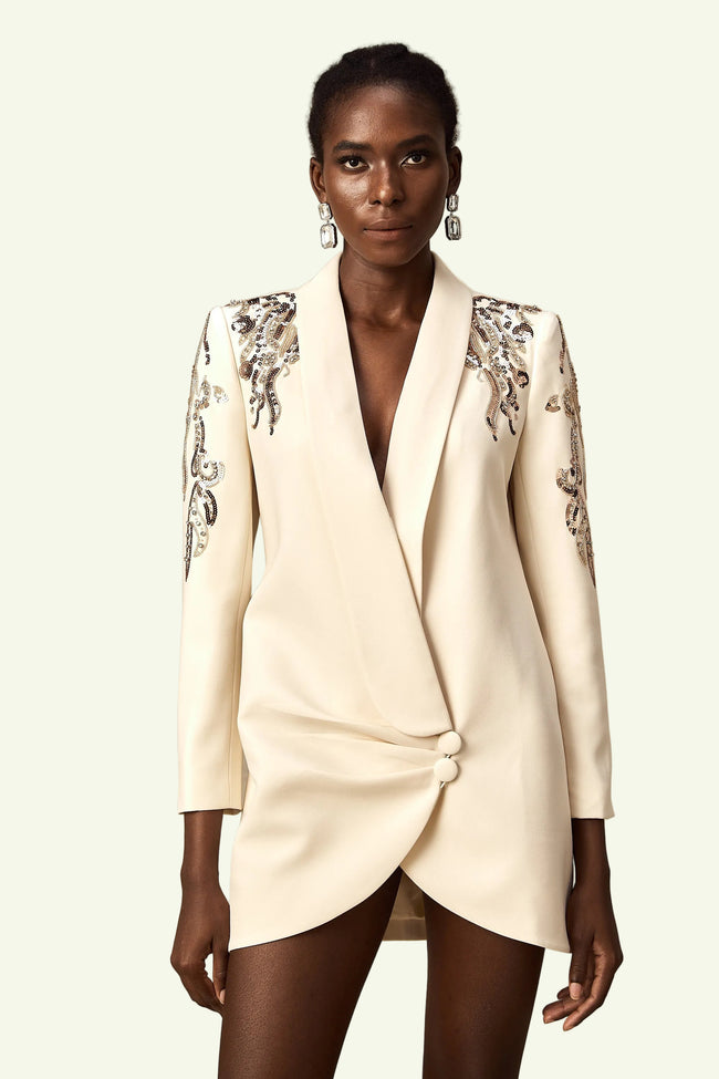 Éléna Blazer Dress – Ivoire