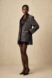 Dianthe grauer Blazer mit Spitze-Details
