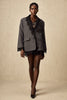 Dianthe grauer Blazer mit Spitze-Details