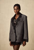 Dianthe grauer Blazer mit Spitze-Details
