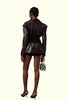 Mirella - schwarze panelled Lederjacke
