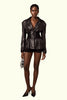 Mirella - schwarze panelled Lederjacke