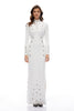 Yasmine Hochgeschlossenes Maxikleid mit Nieten