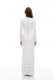 Yasmine Hochgeschlossenes Maxikleid mit Nieten