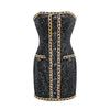 Eulalia - schwarze verzierten Mini-Kleid