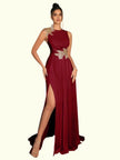 Blumenkleid mit Rundhalsausschnitt A-Linien Schnitt