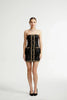 Eulalia - schwarze verzierten Mini-Kleid