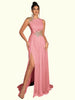 Blumenkleid mit Rundhalsausschnitt A-Linien Schnitt