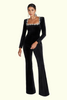 Kendall - Schwarzer Samt-Overall