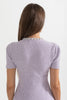 Sania - Texturiertes Minimodekleid mit Fronttaschen - Lila