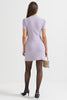 Sania - Texturiertes Minimodekleid mit Fronttaschen - Lila