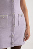 Sania - Texturiertes Minimodekleid mit Fronttaschen - Lila