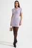 Sania - Texturiertes Minimodekleid mit Fronttaschen - Lila