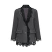 Dianthe grauer Blazer mit Spitze-Details