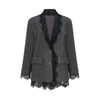 Dianthe grauer Blazer mit Spitze-Details