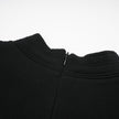 Fabienne -schwarzes, mit Kristallen verziertes, gerafftes Strick-Minikleid