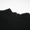 Fabienne -schwarzes, mit Kristallen verziertes, gerafftes Strick-Minikleid