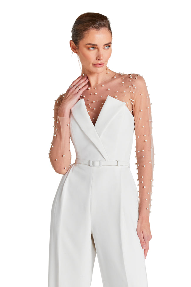 Vanessa - Weißer eleganter Jumpsuit