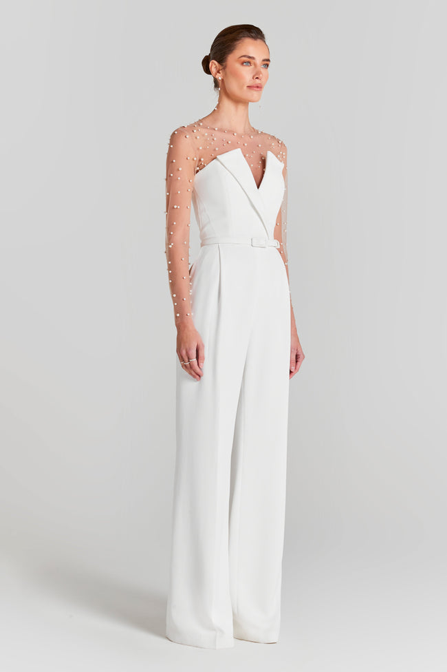 Vanessa - Weißer eleganter Jumpsuit