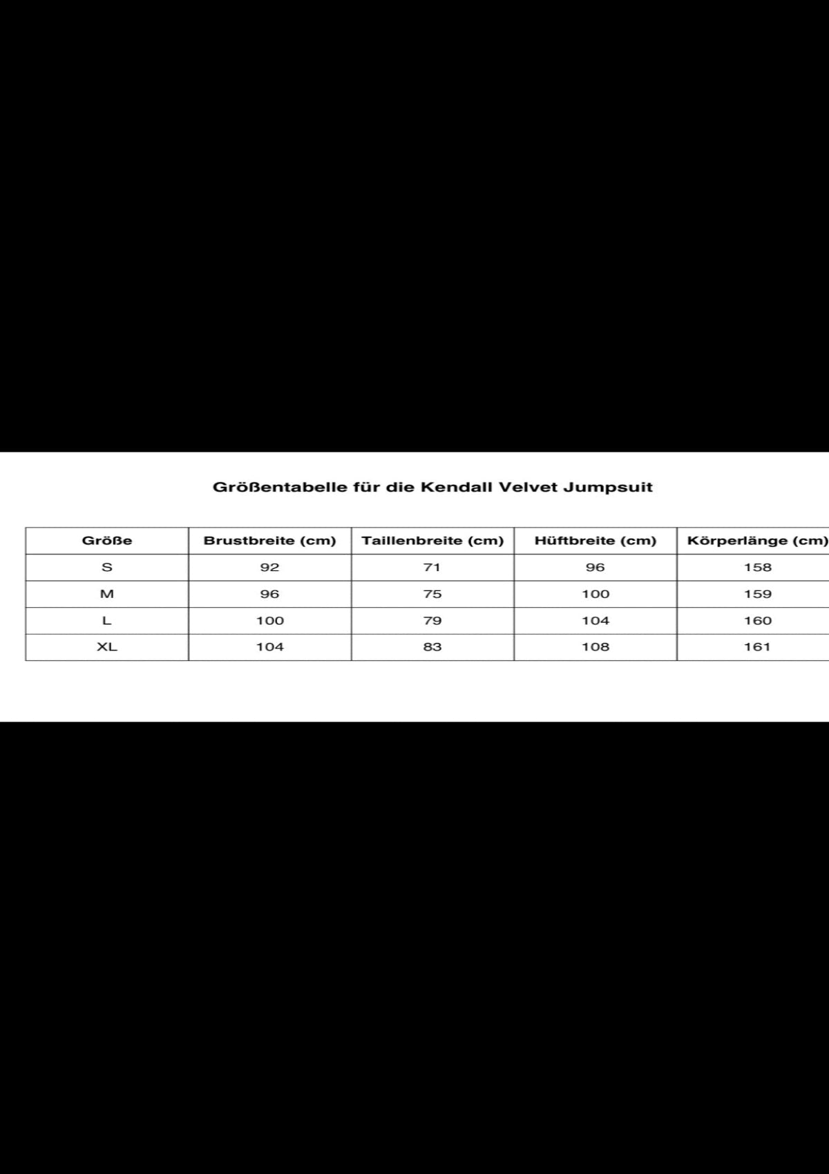 Kendall - Schwarzer Samt-Overall