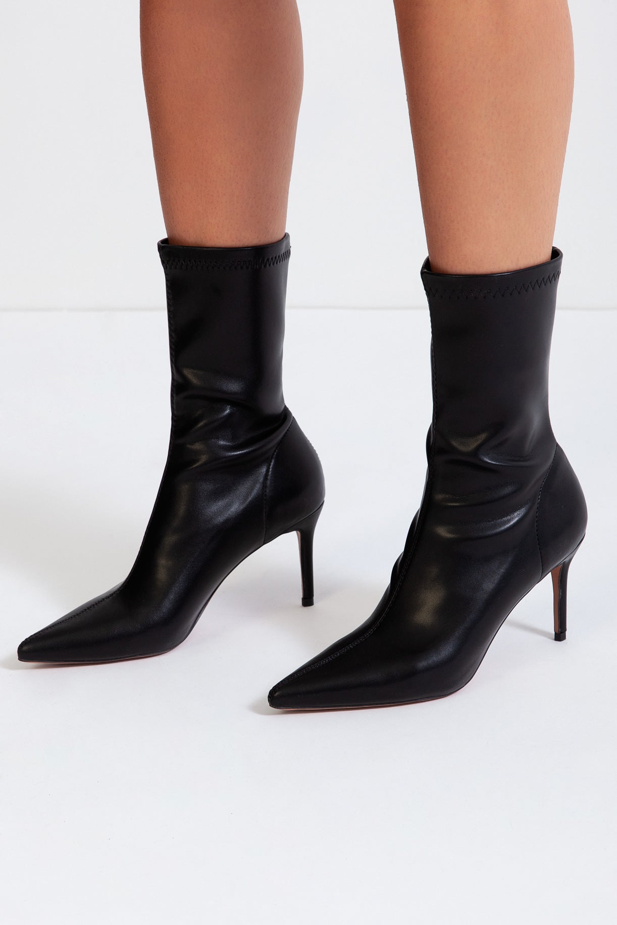 Ankle Stiletto Boots – Schwarz