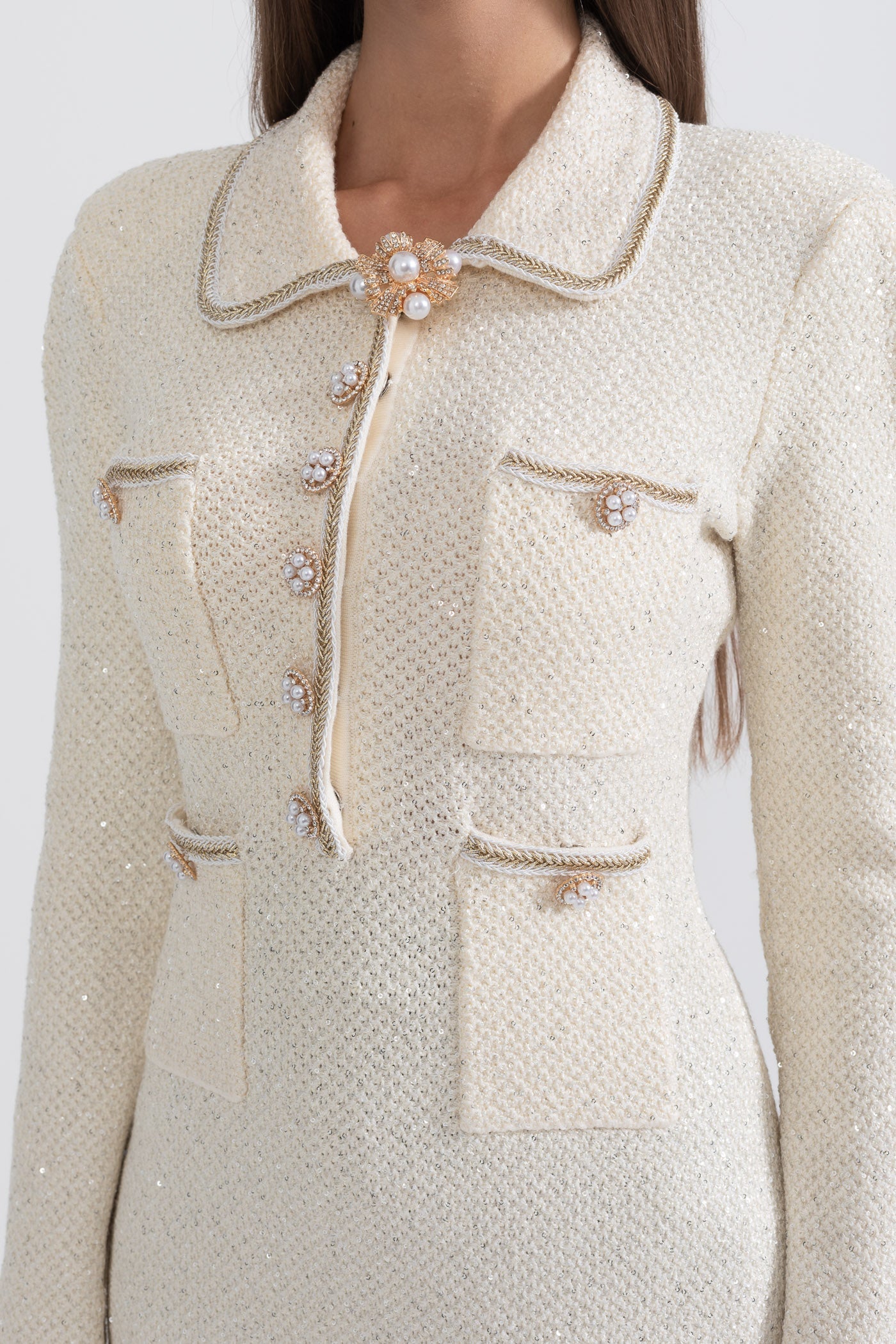 Giulia Strickkleid – Elfenbein