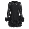 Romantisches Rundhals Mini-Dress-Faya