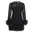 Romantisches Rundhals Mini-Dress-Faya