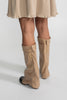 Coco Knee-High Boots – Beige/Schwarz